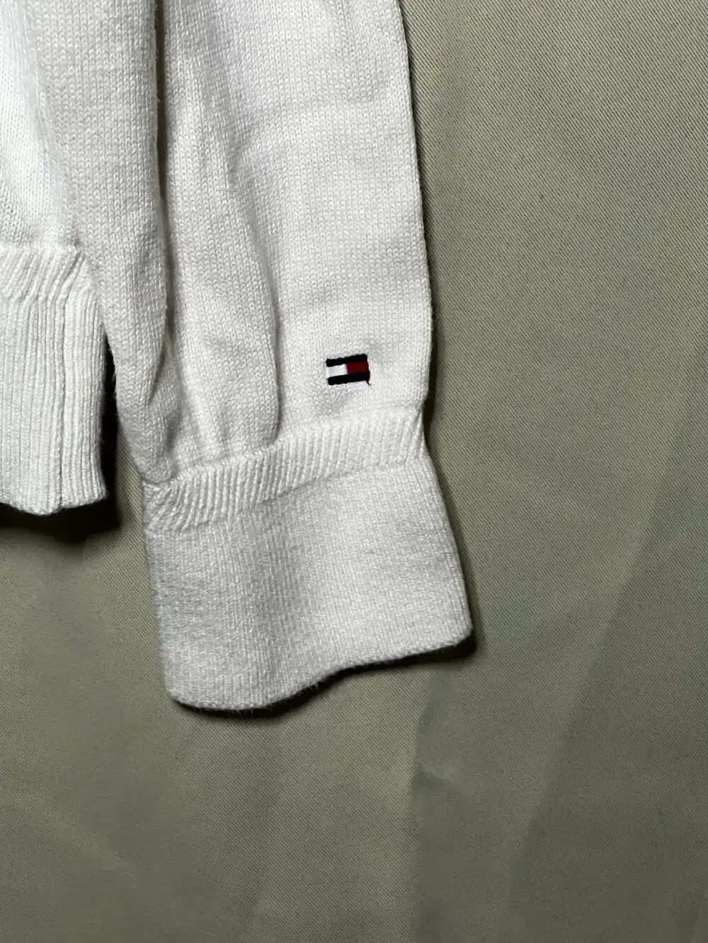 Tommy Hilfiger New York Since 1985 Sweater Size L White Cotton